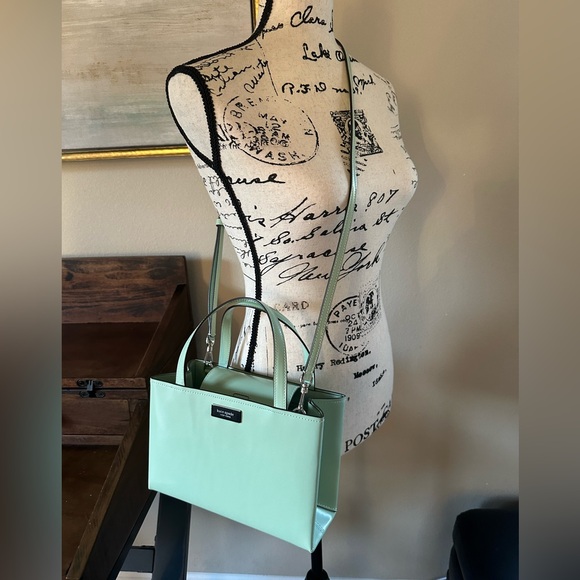 Kate Spade $298 MSRP NWT Spazzolato Small Tote, Pistachio Cream - Picture 15 of 16